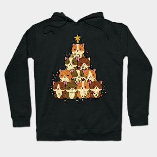 Funny Cute Cat Christmas Tree Hoodie